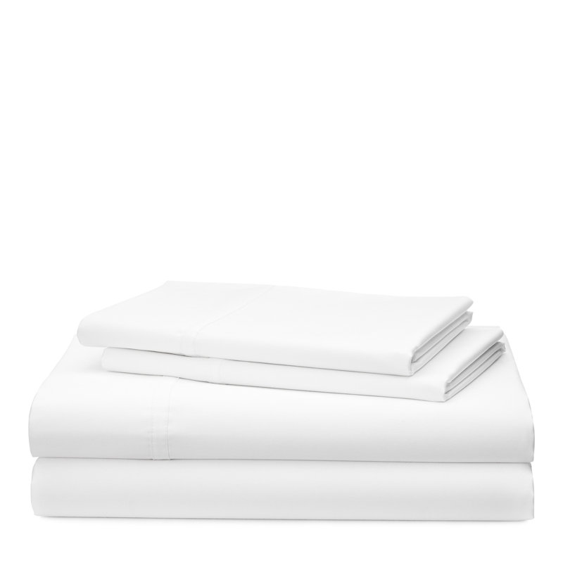  Ensemble de literie pour lit très grand 100% coton à densité de tissage 475 fils Spencer, Blanc, Très grand