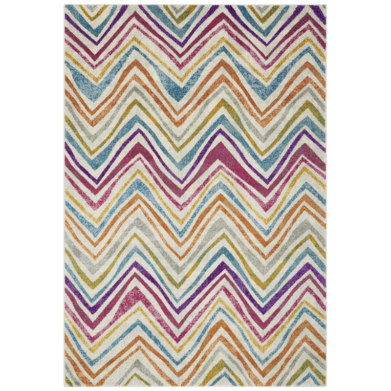 Raunds Tufted Orange/Pink Rug, Rectangle 160 x 230cm