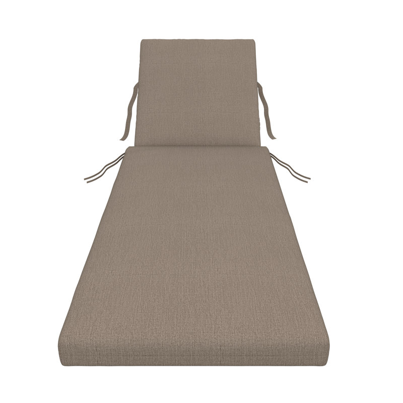 Outdoor Sunbrella® Chaise Lounge Cushion, Cast Shale Sunbrella® Plainweave, 23" x 29"/25" x 47" 