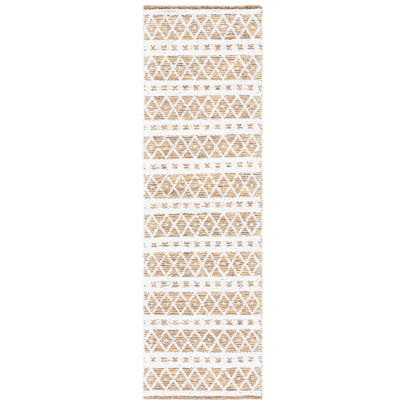Tapis doré / noir Marblehead 577, Tapis de couloir 2 pi 3 po x 8 pi