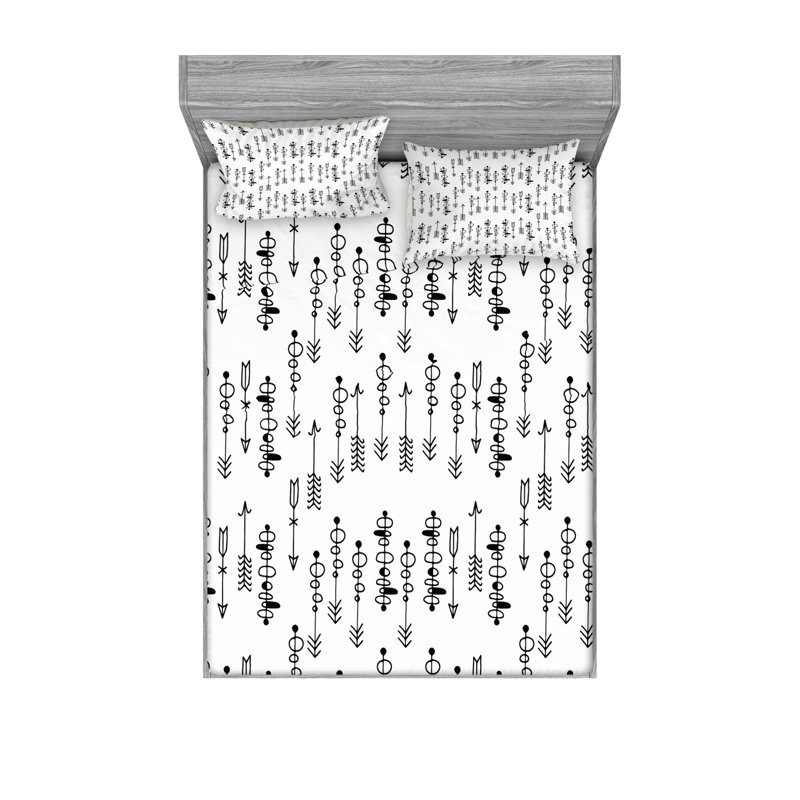 Microfiber Sheet Set, Queen Sheet Set with Fitted Sheet