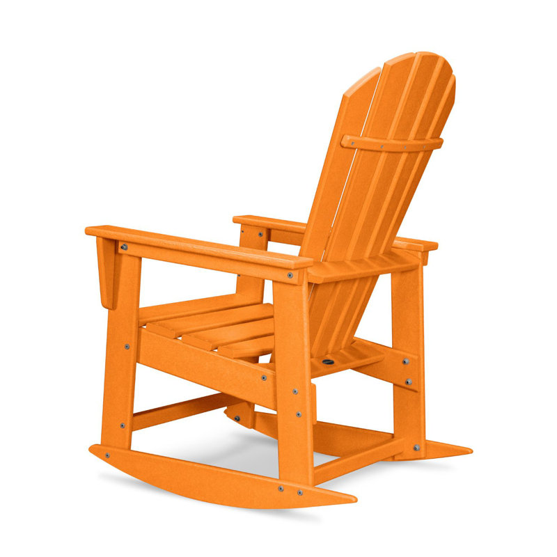POLYWOOD South Beach Rocking Chair, Tangerine