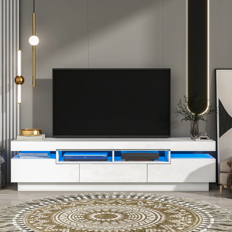 Chinere Tv Stand For Tvs Up To 75"With Led Rgb Lights