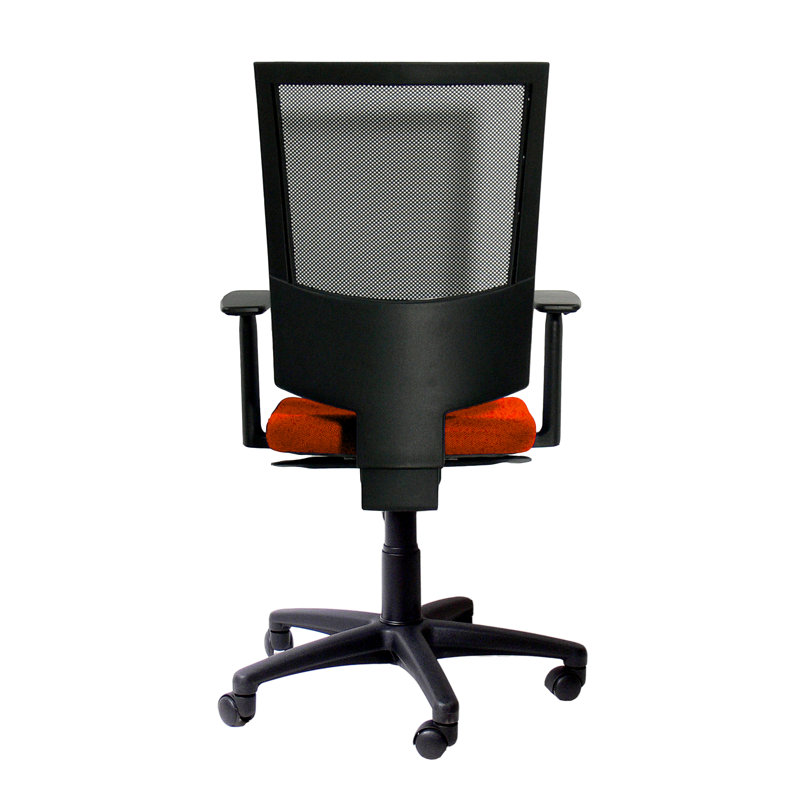 Symple Stuff Office Chair, Height adjustable T-armrest, Orange