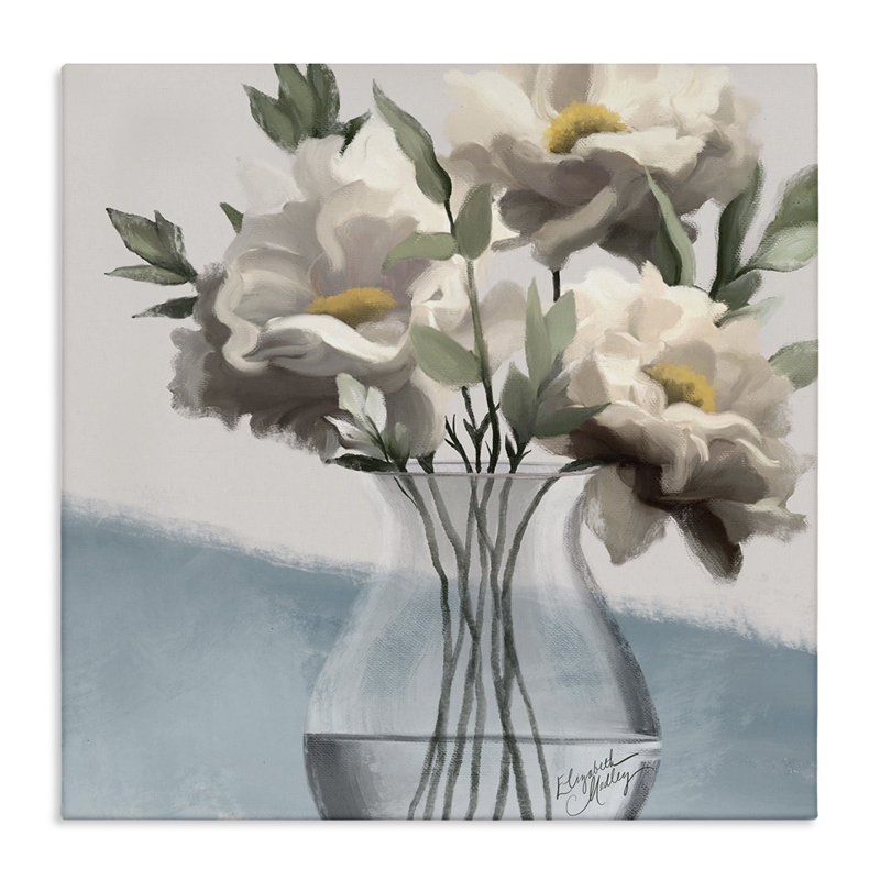 Art mural sur toile Sweet Vase Bouquet par Elizabeth Medley, H 24 po x l 24 po