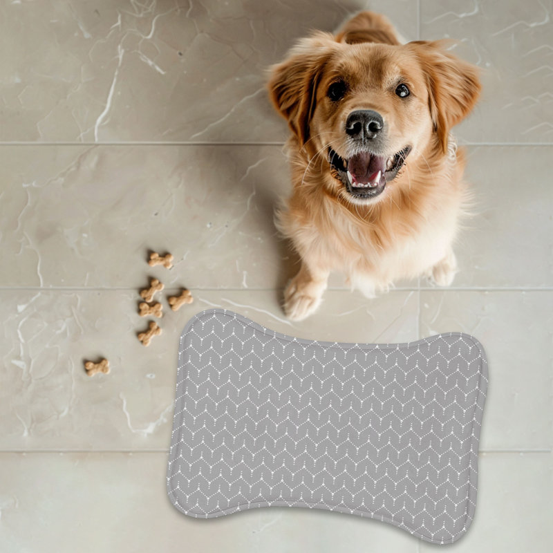 American Flag - 1 Piece Bone Shape Feeding Mat