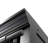 Olszewski Three 8' Tall Bookcase Wall With Fireplace and Ladder, Storage Organizer, Black
