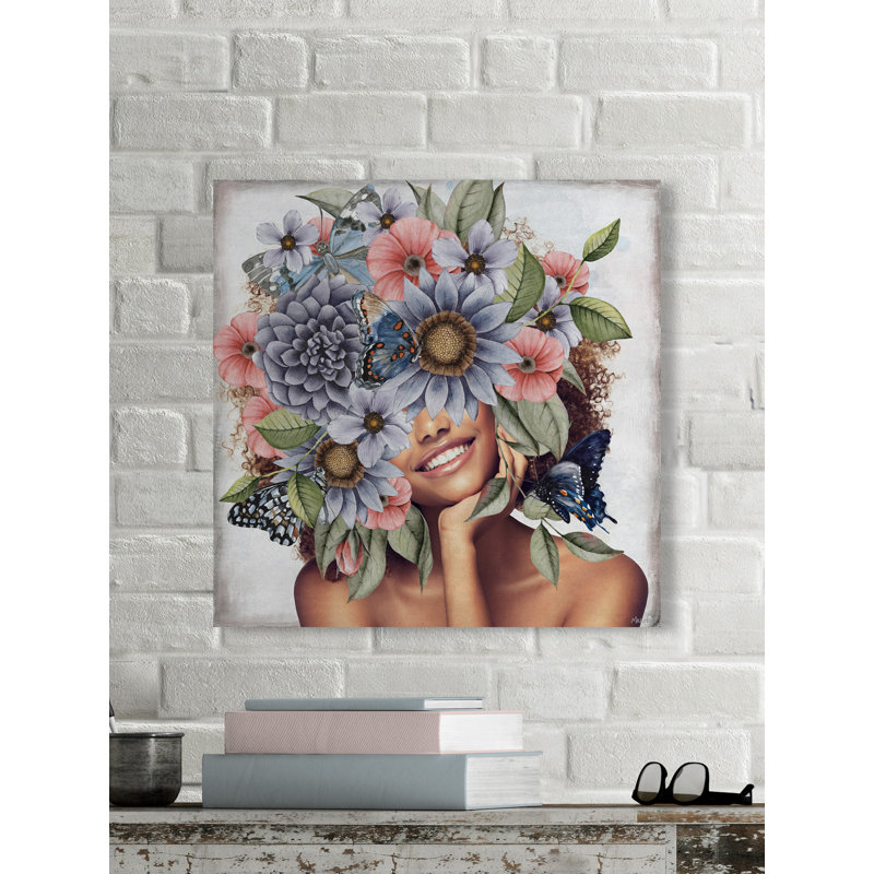 A Glowing Smile - Wrapped Canvas Painting, 45cm H x 45cm W x 3.81cm D