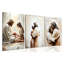 3Pcs Framed Jesus canvas Wall art Jesus Embracing Woman Prayer Posters Pictures Prints Christian Spiritual Heals Beige Texture Paintings Wall Decor for Bedroom Living room ChurchDecoration