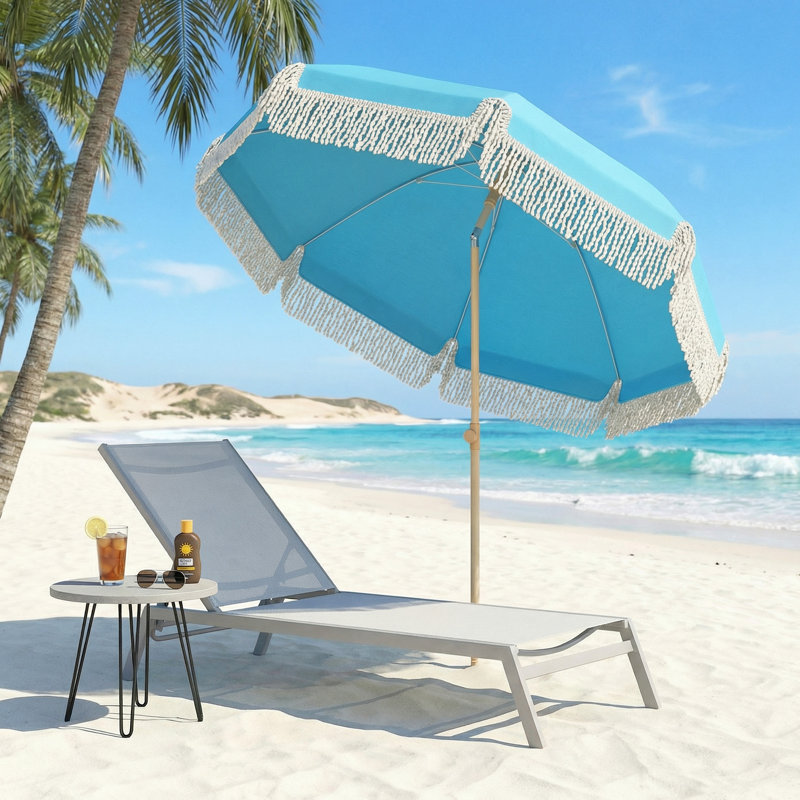 174cm Beach Parasol, Blue