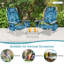 Chaise de plage inclinable avec table Hentges