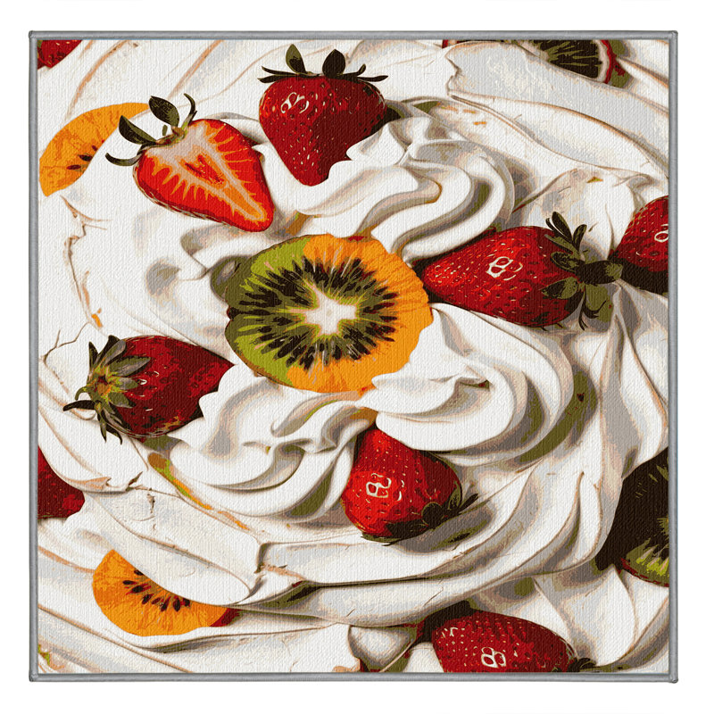  Tapis lavable Pavlova Desserts, Carré 4 pi