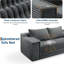 Canapé-lit convertible de 75 po, futon désossé avec 2 coussins, causeuse pliante-125284907