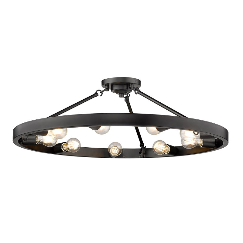 Plafonnier semi-encastré 9 lumières 32 po Easterwood