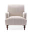 Chaise avec accoudoirs à rayures Sylvia