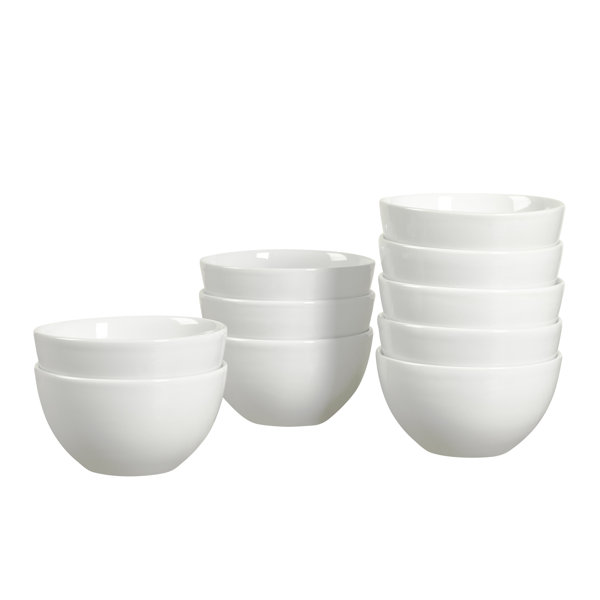 Tabletops Unlimited White Set of 10 Caterer Box Cereal Bowls
