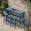 Tabourets de bar pivotants en HDPE avec repose-pieds (ensemble de 2)-1726743282