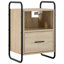 40 cm W Galvanised Steel Bedside Table