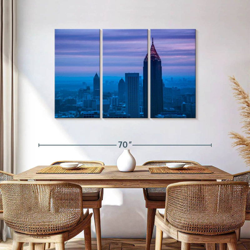 Crépuscule à Atlanta, H 36 po x l 57 po