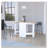 Cole White and Macadamia Folding Dining Table