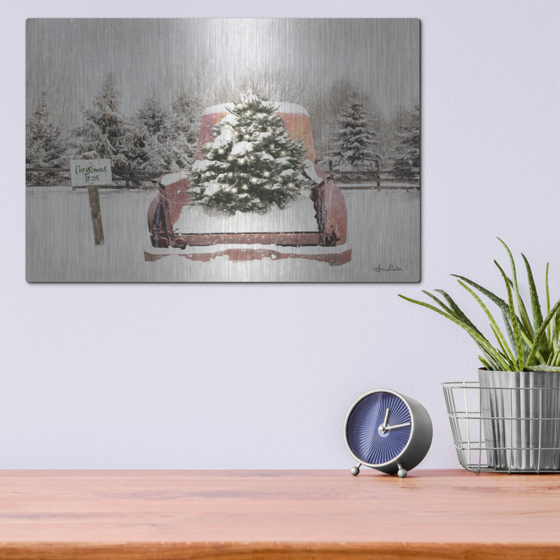 "Arbres de Noël rustiques" par Lori Deiter, H 12 po x l 16 po