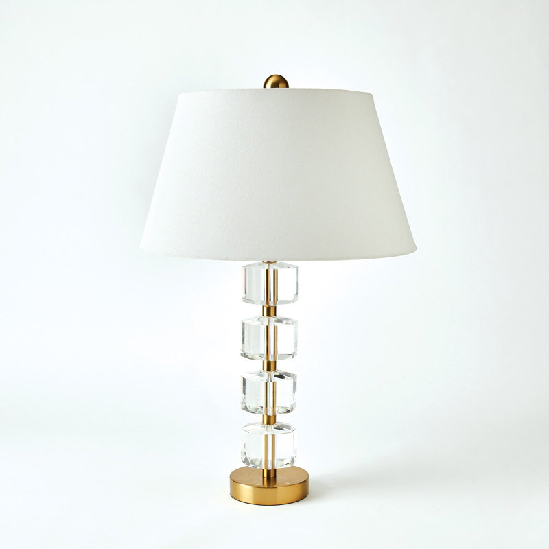 Lampe en cristal à facettes empilées
