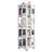 4-Tier Steel Rotating Bookshelf with 360° Wheels, Large Size Book Rack-1097291412