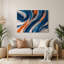 «Lyrical Abstraction 54», art mural en métal bleu-1255597894