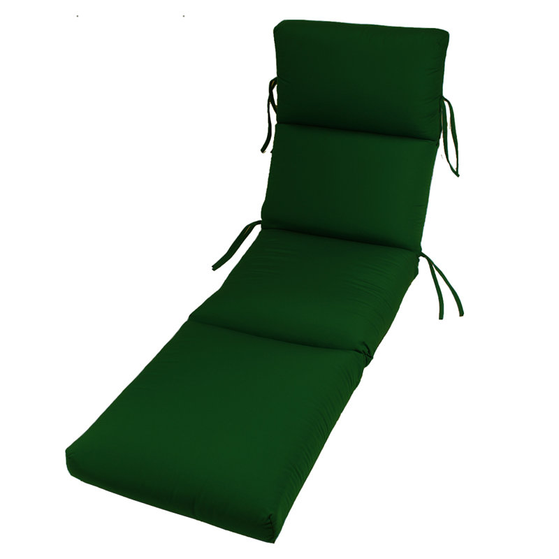 Kippie Sunbrella Outdoor 3'' Chaise Lounge Seat / Back Cushion, Palm
