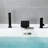 Roman Deck Mount Waterfall Tub Faucet With Handheld Shower, Single Handle, 2-Mode Water Outlet-125254797