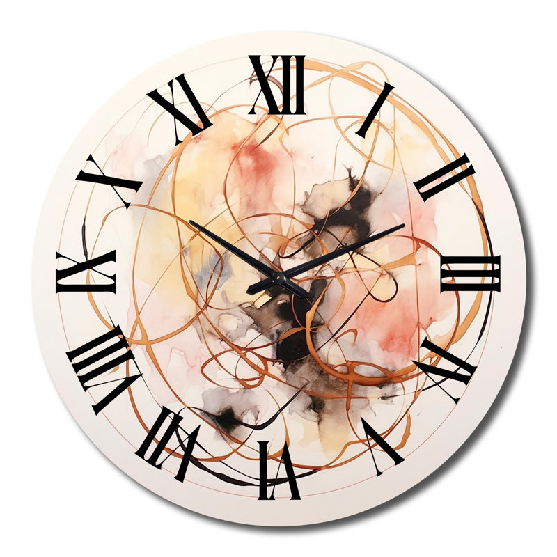 Horloge murale Hypnotic Tension Vintage Watercolor I, Très grand