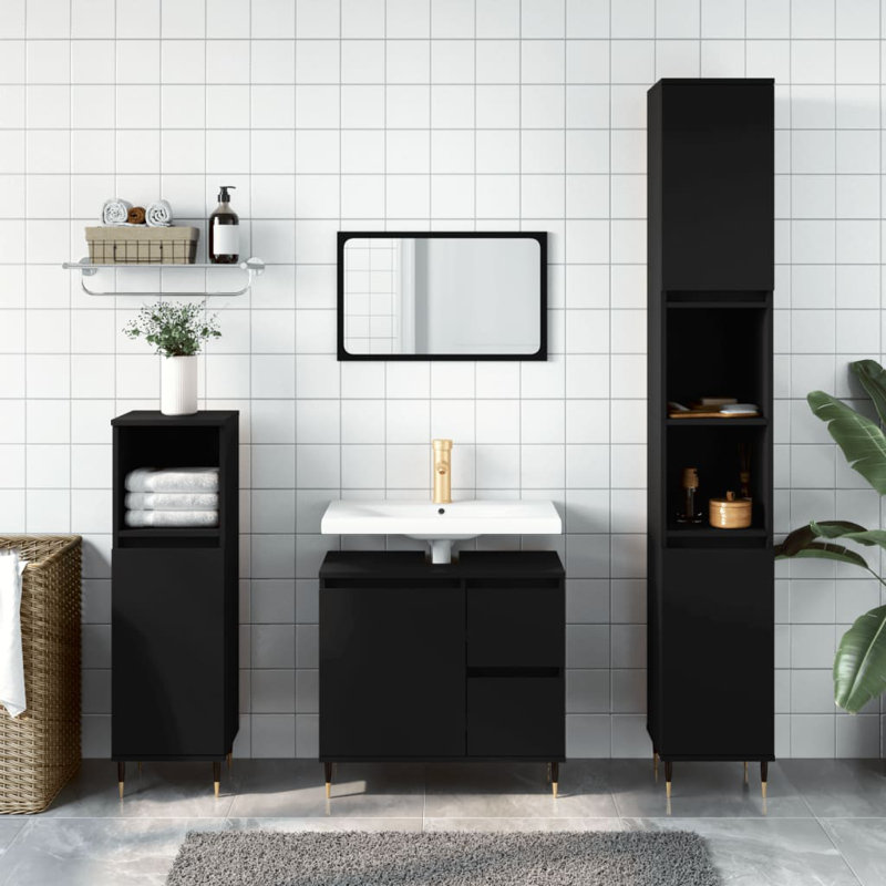 Bathroom Cabinet, Black
