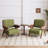 Mid Century Modern Accent Chair, Fabric Upholstered Lounge Arm Chair with Solid Wood Frame for Living Room, Bedroom, Office, Reading Corner (Green)-238235298
