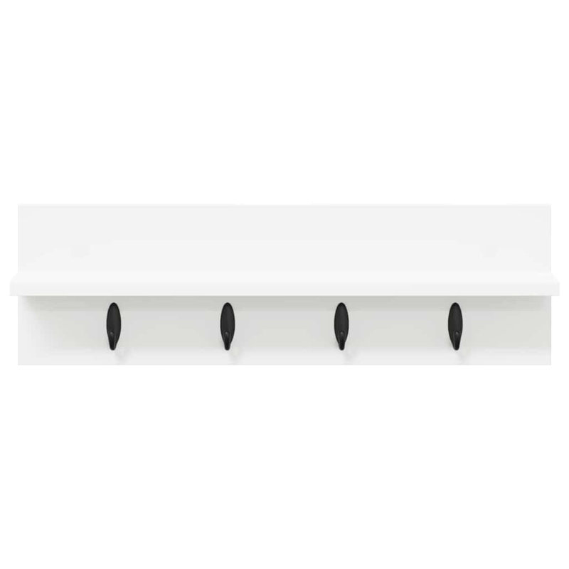 Wall-Mounted Coat Rack 60 X 10.5 X 18 Cm, White