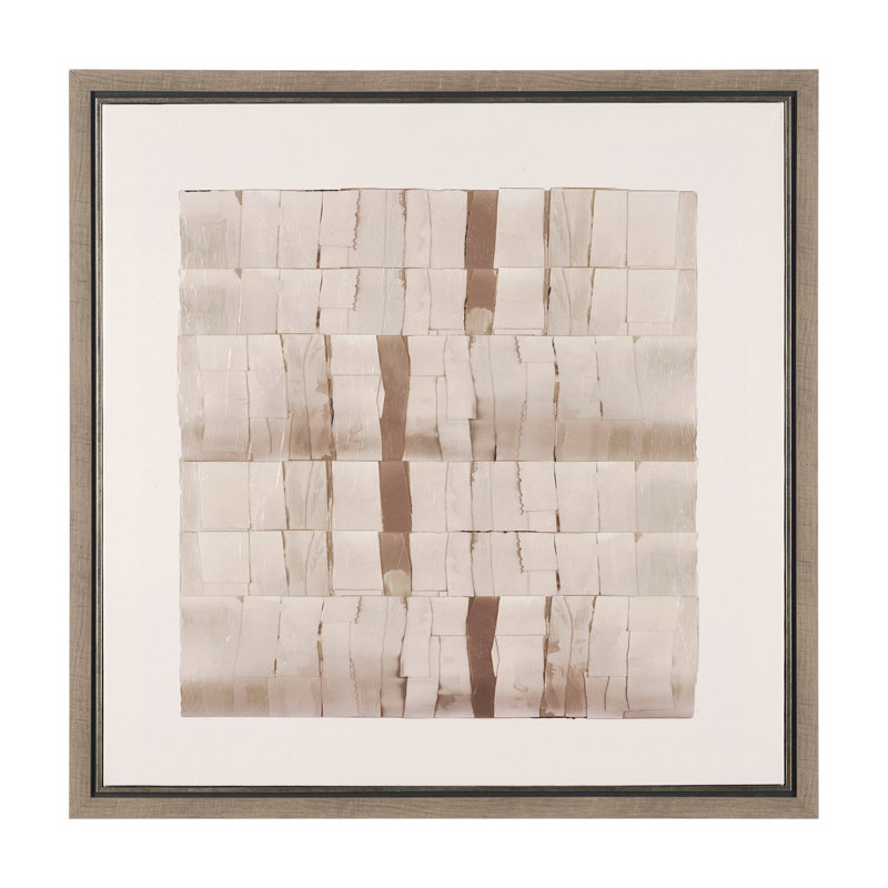 Toile encadrée texturée Kaiden Echoes White II par Cartissi, Glazed Echoes White III