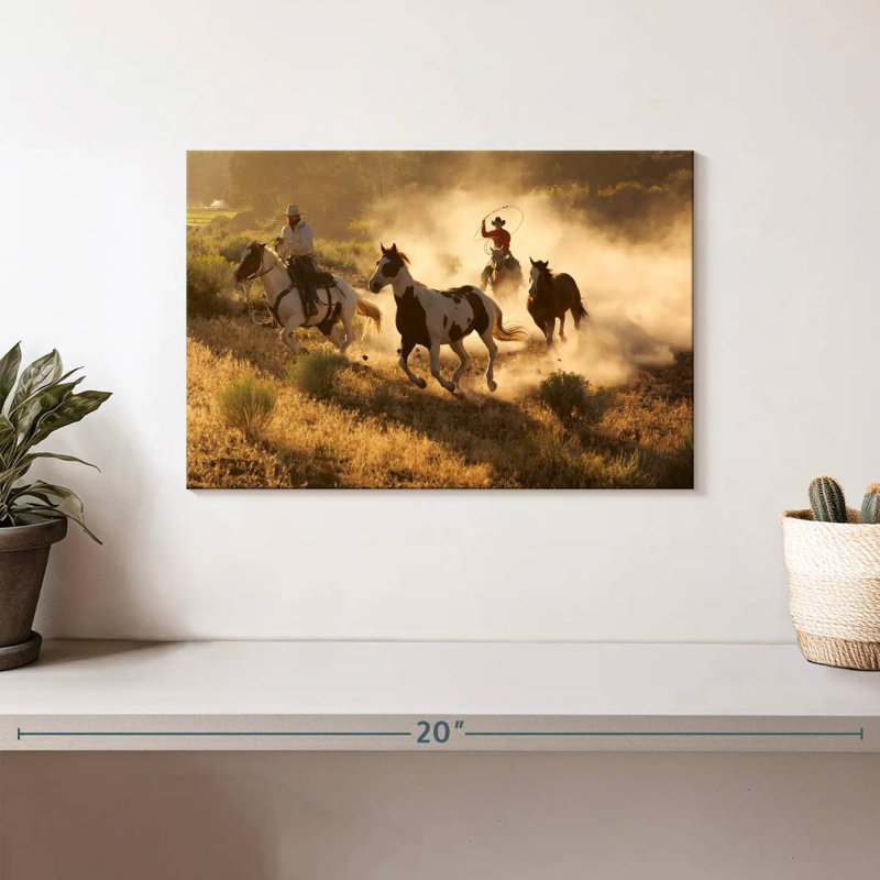 Lelar Western Cowboys, 8" H x 12" W