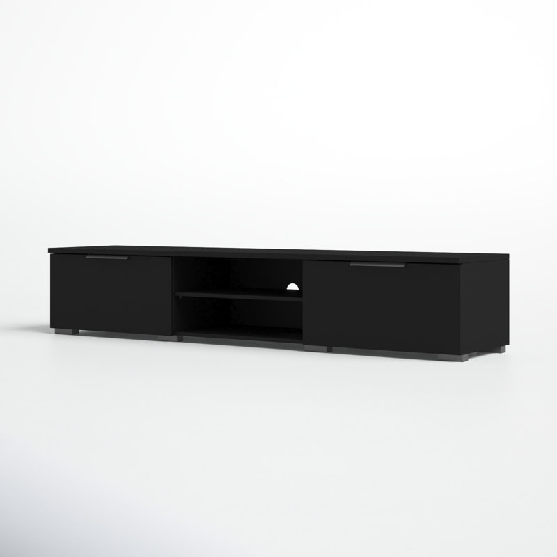 Karlin 68 Inch Wide Media Console, Black Matte