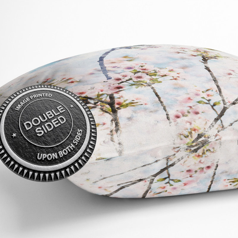 Floral Square Cushion, 40cm H x 40cm W x 15cm D