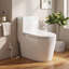 Toilette blanche compacte avec réservoir-IPX4 imperméable, ouverture automatique et siège chauffant