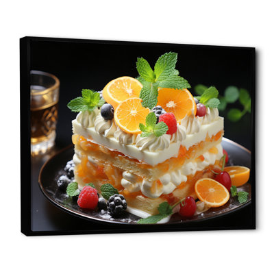 " Orange White Melon Cake Mmmmmmm "