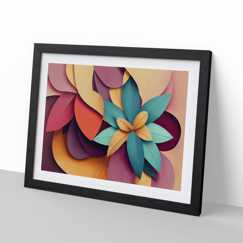 Attractive Abstract Flowers - Framed Print