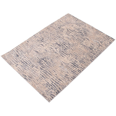 Tapis taupe / bleu