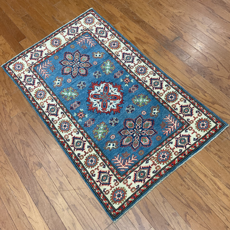  Handmade Kazak Wool Rug