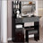 37" Middle Size Left Drawer Desktop Vanity Table + Cushioned Stool, Extra Large Right sliding mirror, Multi Layer High Capacity Storage, Practical Fashionable Dresser, Suitable For Large Space-604393887