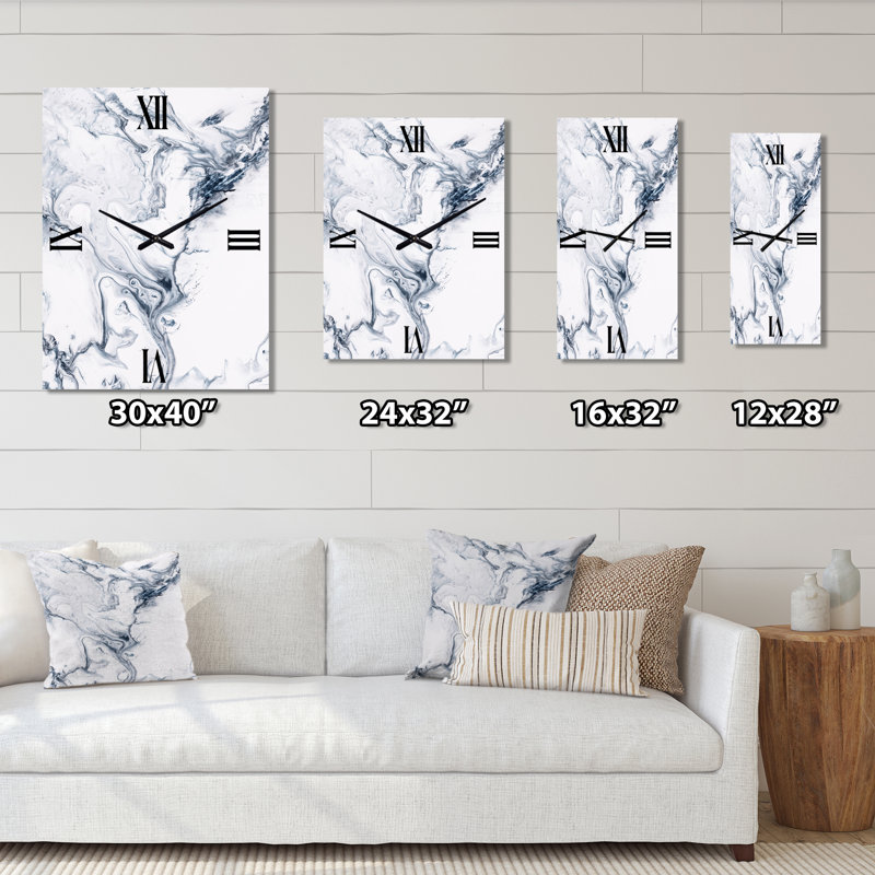 Horloge murale abstraite Marble, Médium