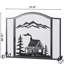 Single Panel Iron Fireplace Screen