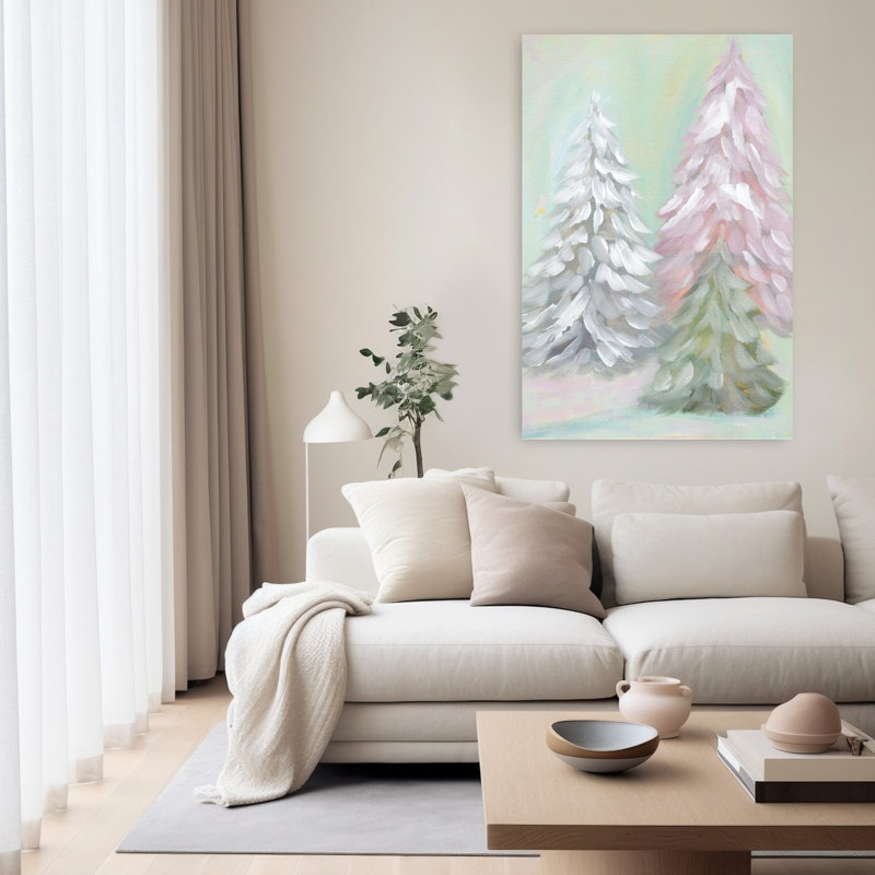 Arbre de Noël Candy Land, arbre de Noël contemporain abstrait, art de la nature, H 60 po x l 40 po
