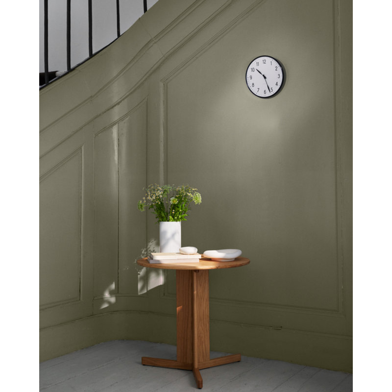 Station Metal Analog Wall Clock, White/Black, Extra Large