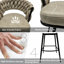 Ensemble de 2 tabourets de bar, tabourets de bar pivotants, tabourets de comptoir rembourrés pour la maison-1233877369