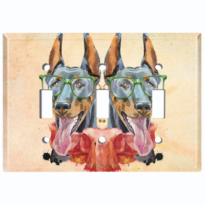 Mignon Doberman Dog Smart Glasses Scarf 3-Gang